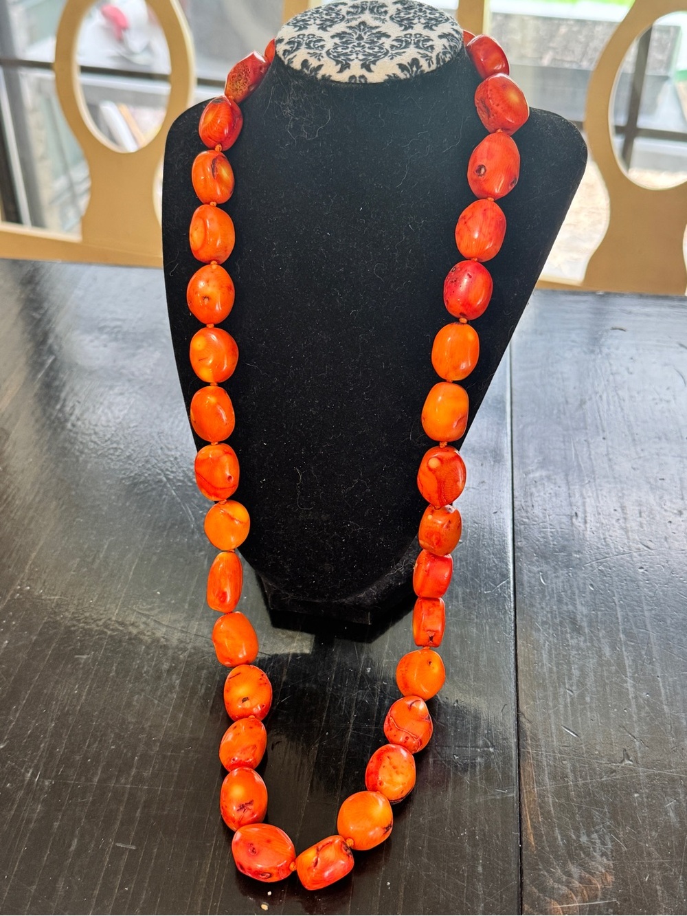 Orange Bead Necklace - Women Jewelry